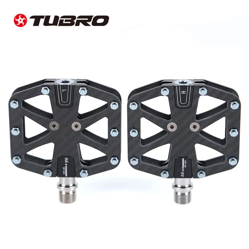 途客TUBRO 超轻碳纤维脚踏BF209山地车轴承脚踏防滑钉踩面脚踏