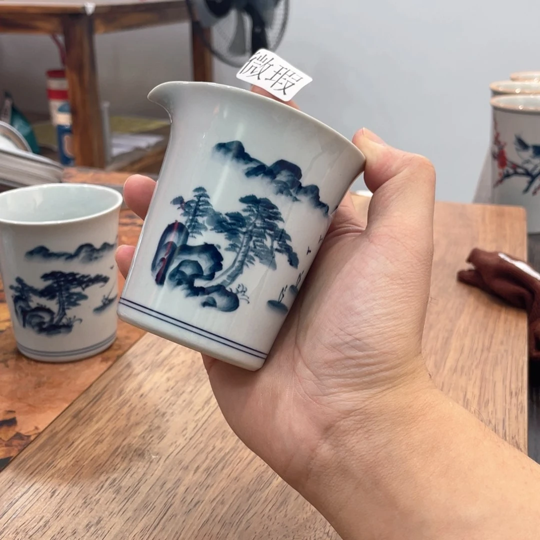 釉下手绘茶具微瑕直播间样品