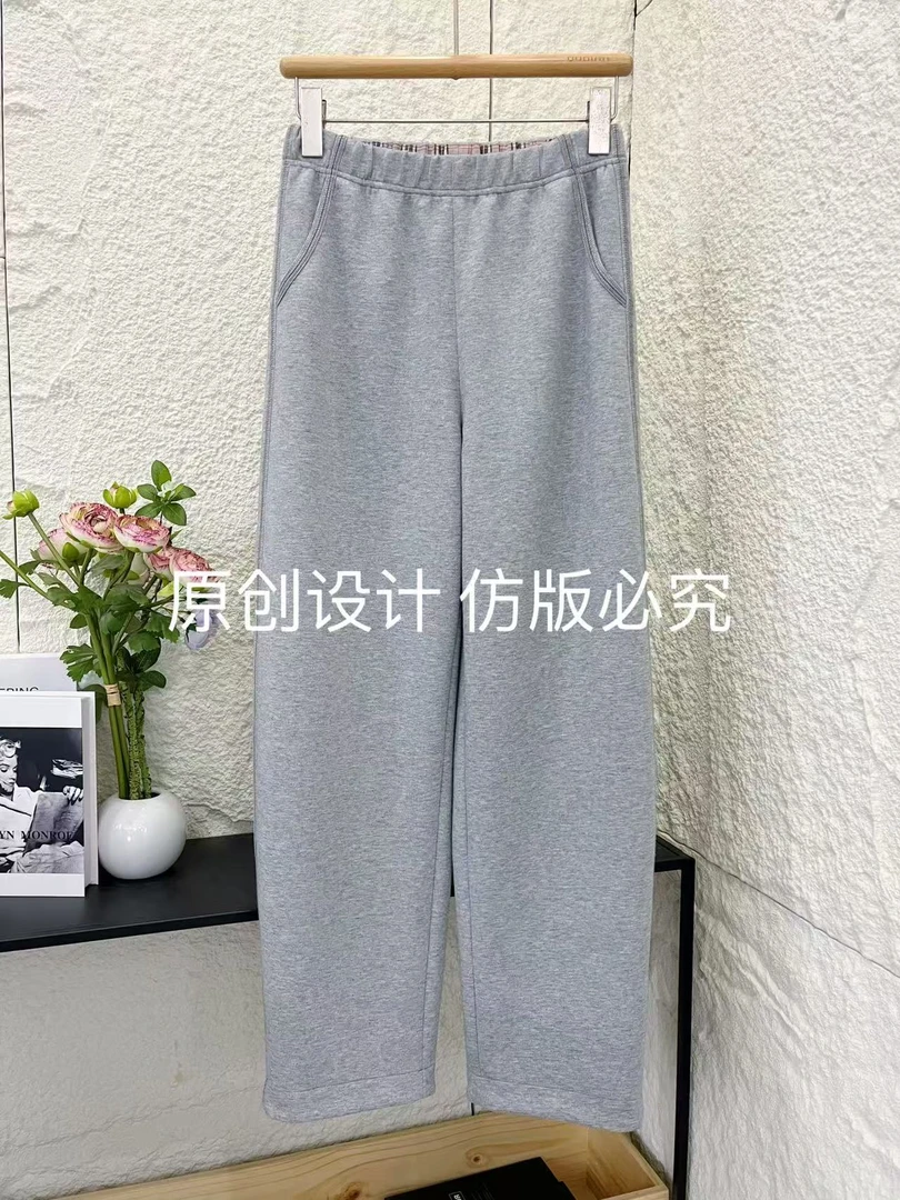 【春暖氧气格】重工工艺原创英伦风显瘦腔调垂顺显瘦窄版弯刀裤C193