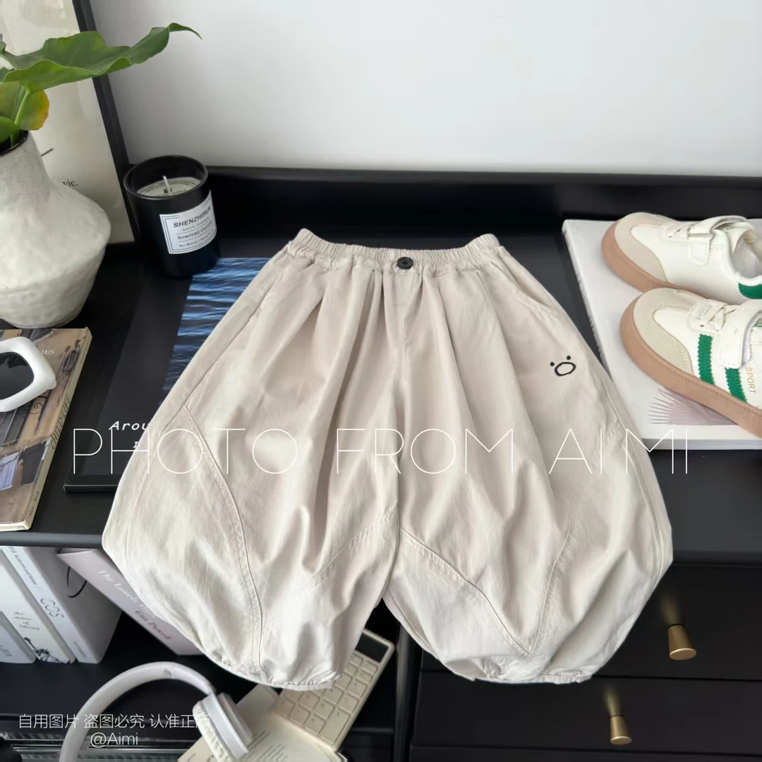 儿童夏季休闲裤2025夏款薄款男女宝运动速干裤简约百搭吸汗防蚊裤