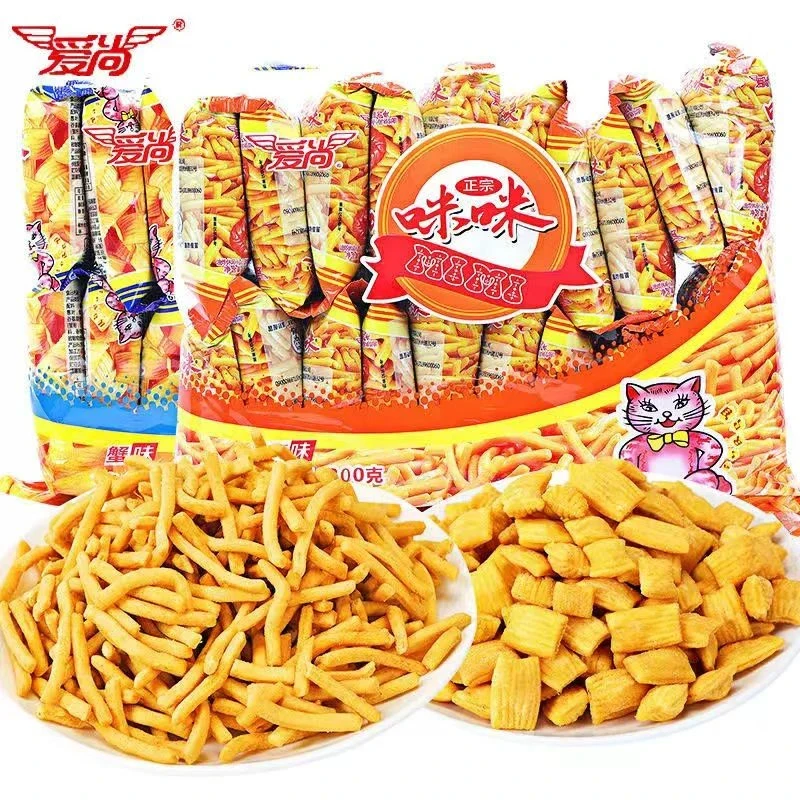 爱尚咪咪虾条蟹味粒童年怀旧经典休闲小点心学生解馋酥脆零食