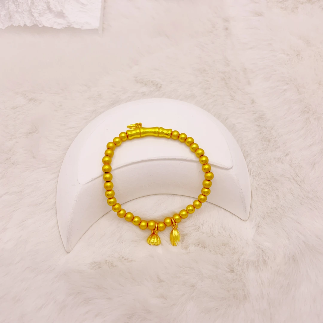 合金手链 两世欢手链竹节手工精品仿黄金里外一色不掉色