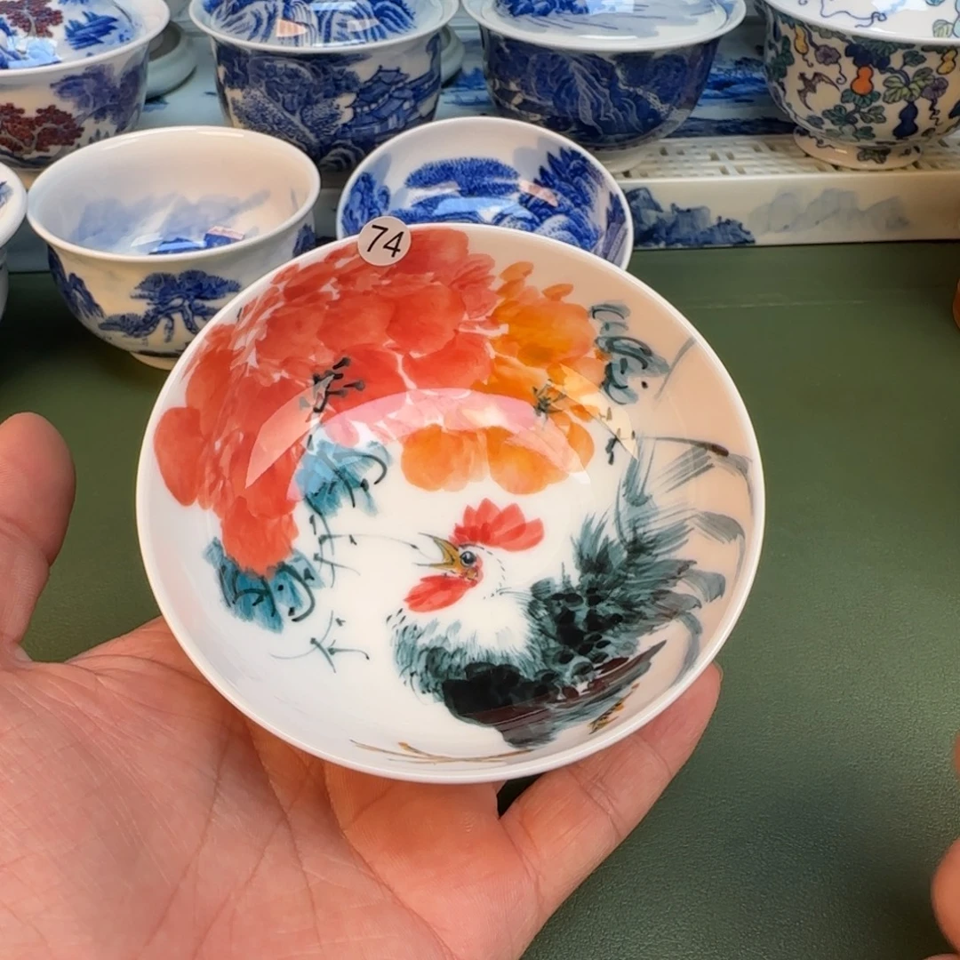 纯手工纯手绘茶具石头74