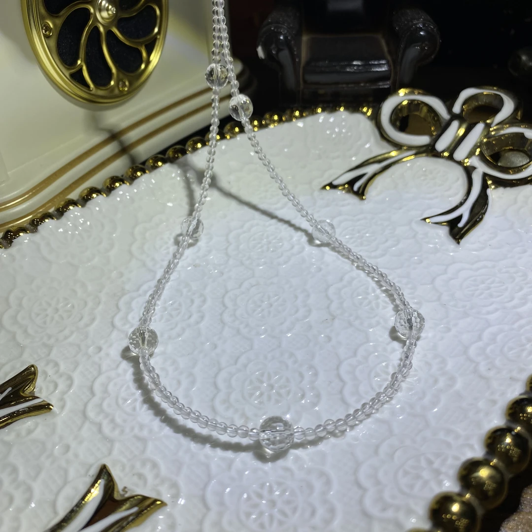 高品质天然白水晶满天星项链-多样性发其一V323