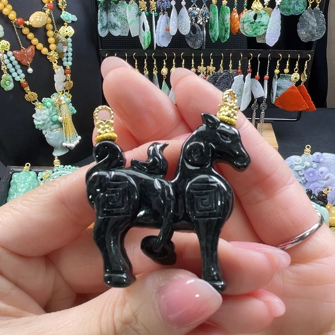 翡翠未镶嵌颈饰代编织