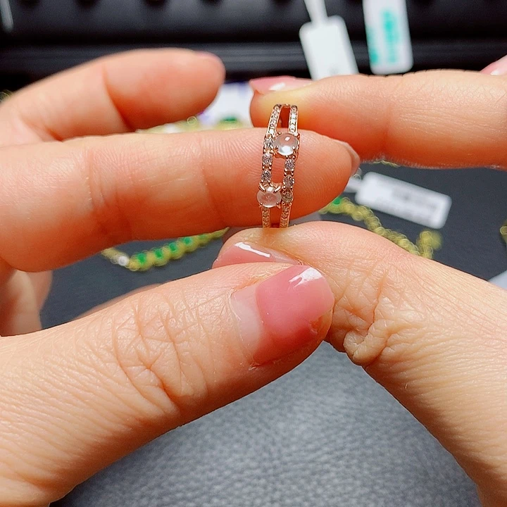 银S925镶嵌戒指翡翠