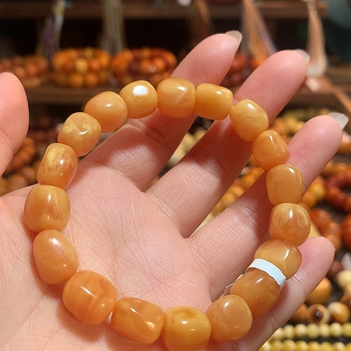 蜜蜡未镶嵌手串蜜蜡手串