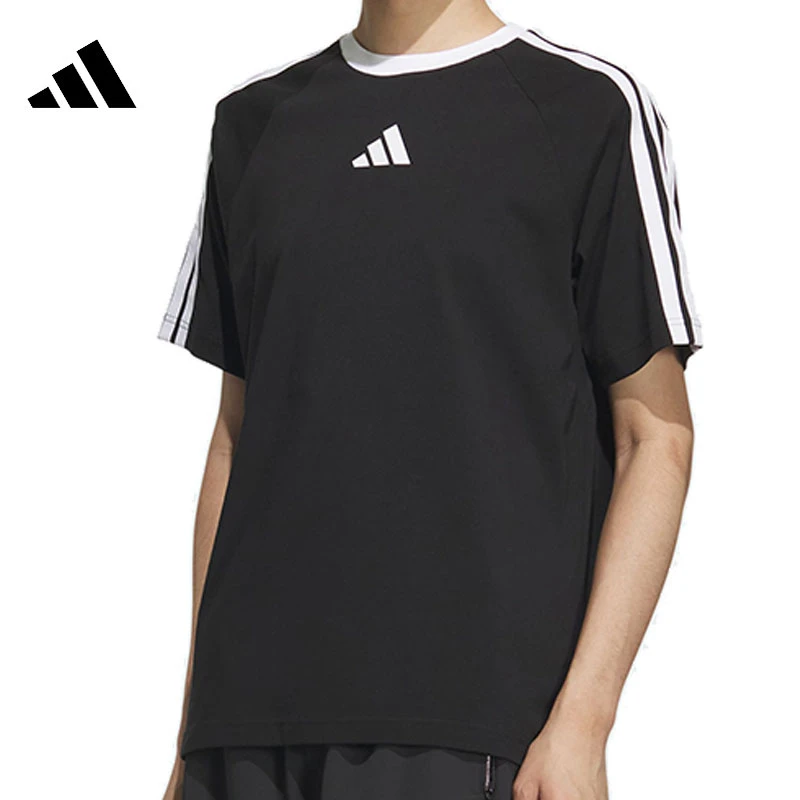 【商城】流光风adidas阿迪达斯夏季男子运动休闲短袖T恤KC1496