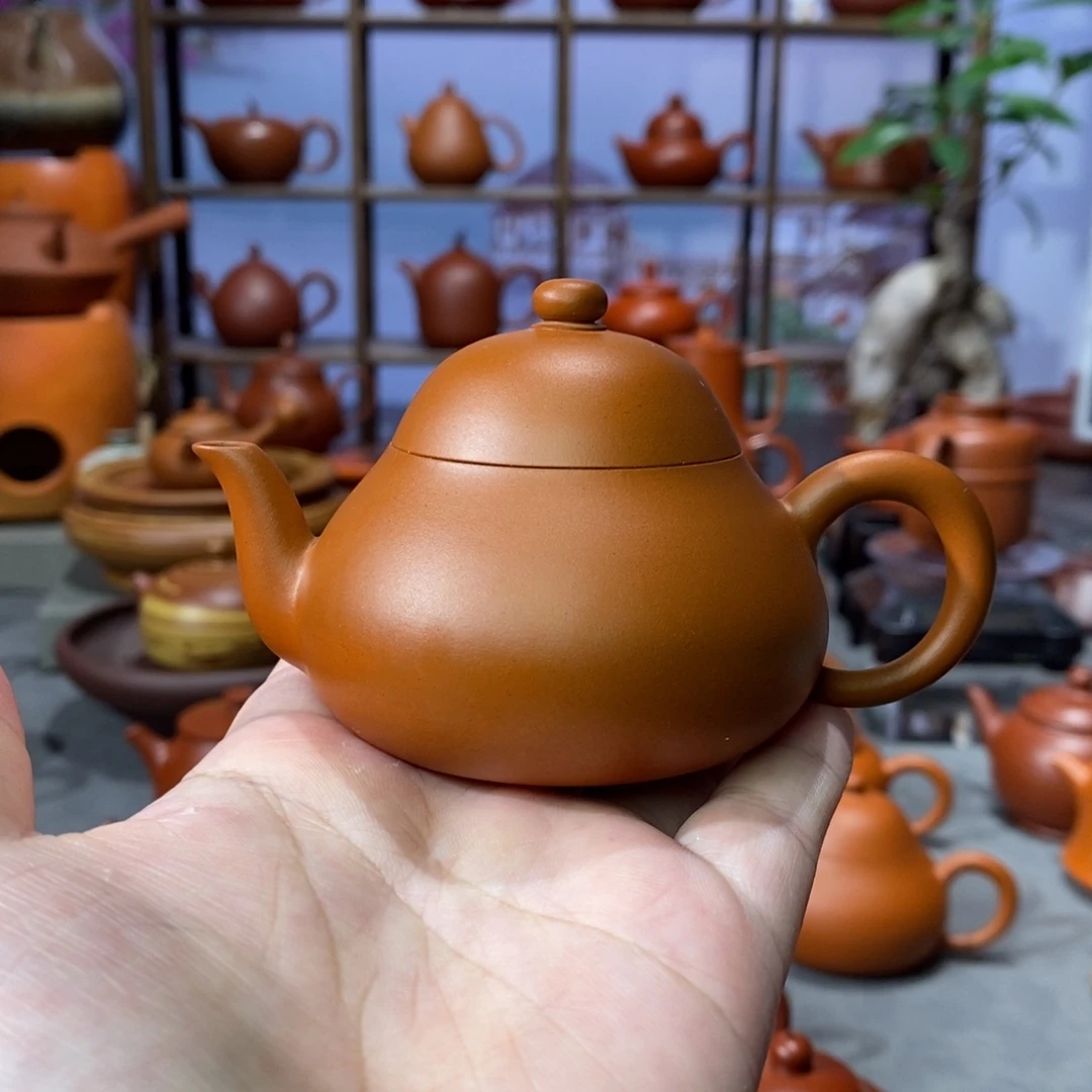 茶壶朱泥入门款鸡蛋黄梨三弯梨95c