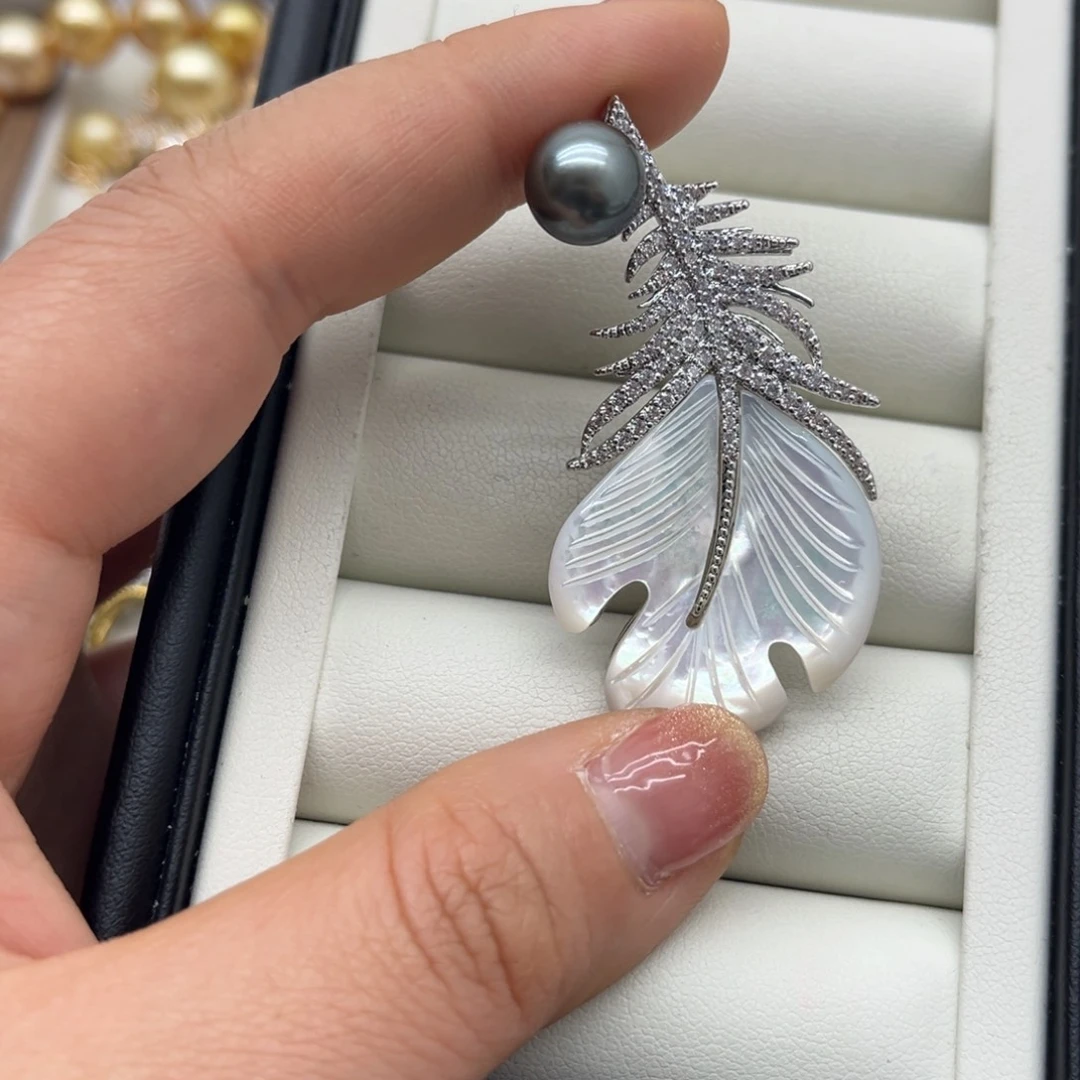 胸针海水珍珠合金