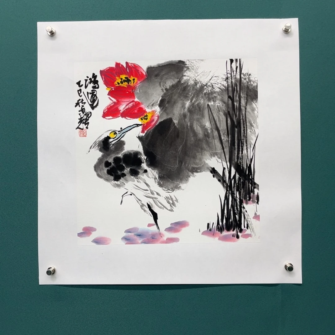 国画艺术家真人手绘