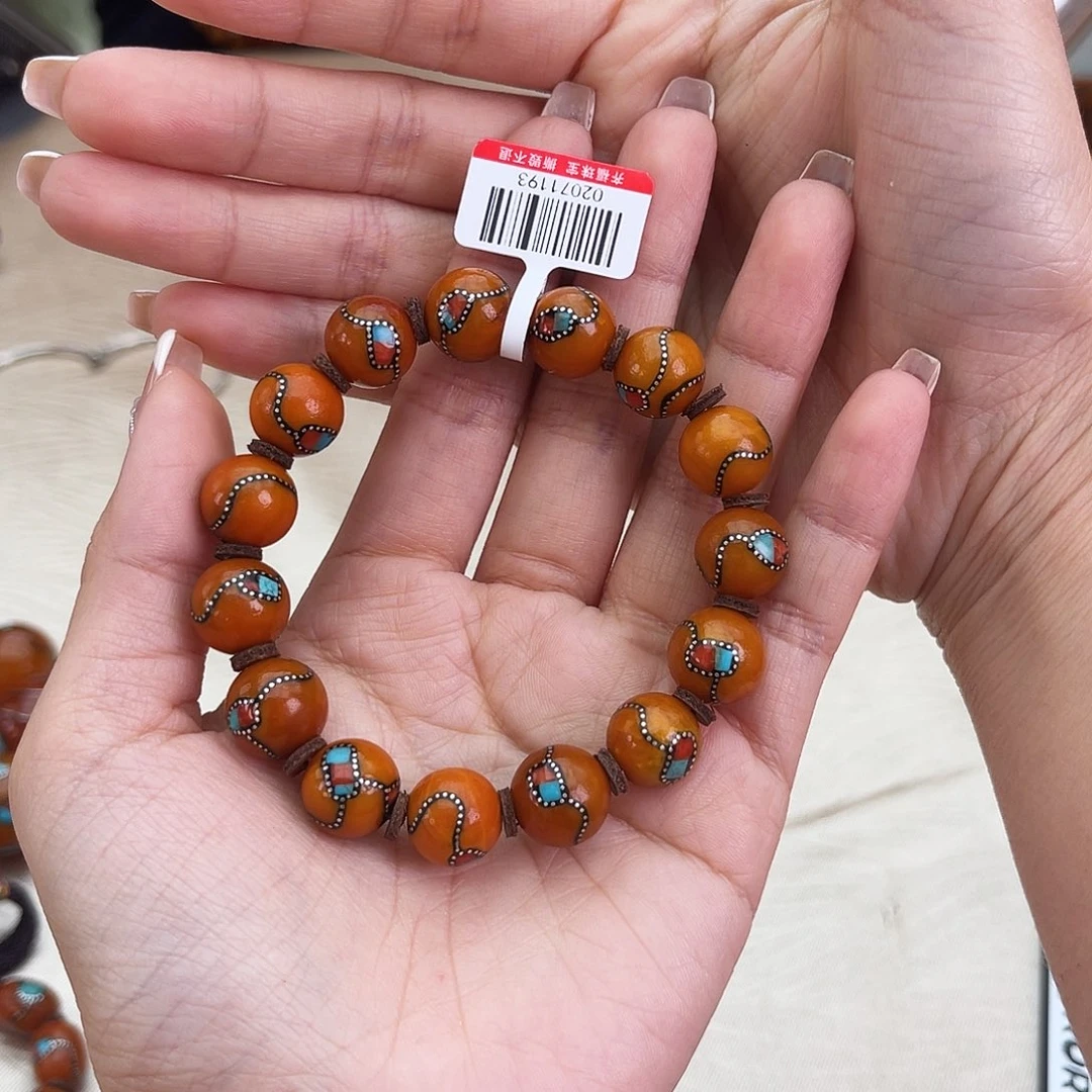 琥珀手链未镶嵌Y****～12m尼泊尔