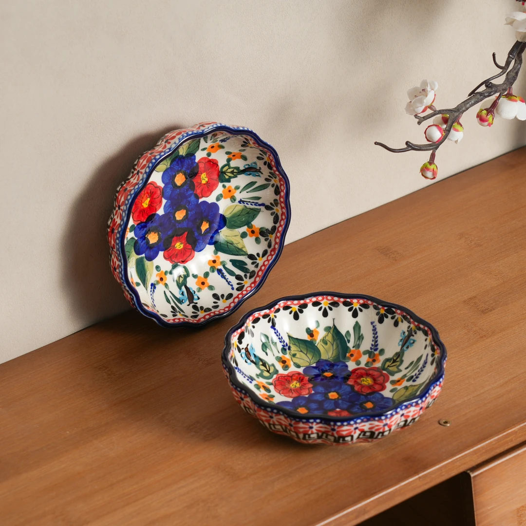 【西里西亚】手绘西里西亚-6英寸花边深碟（两个装）