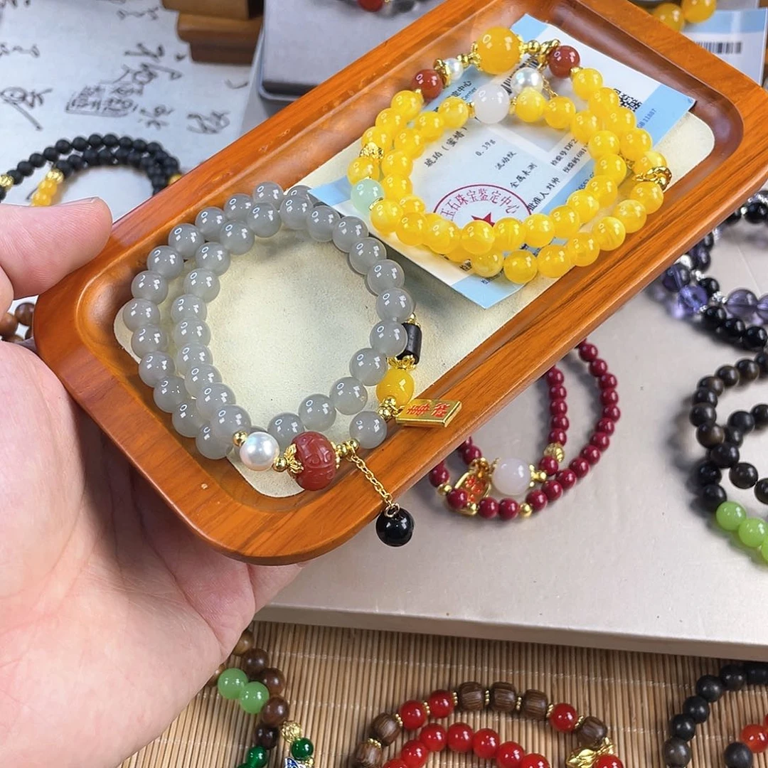 绿松石手饰银S925镀金镶嵌