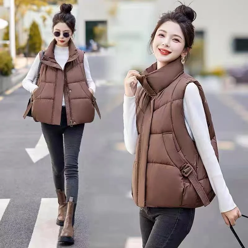 【羽绒马夹】索尼尔保羅冬季保暖加绒加厚款外套女装3841[IWE]