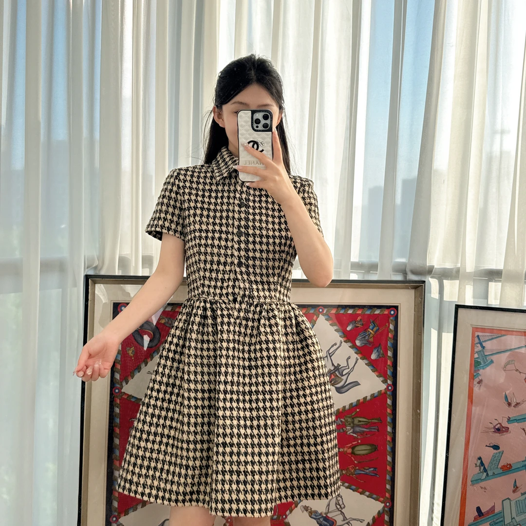 95新 DIOR/迪奥 连衣裙34码黑黄拼色/250515VHHBD04