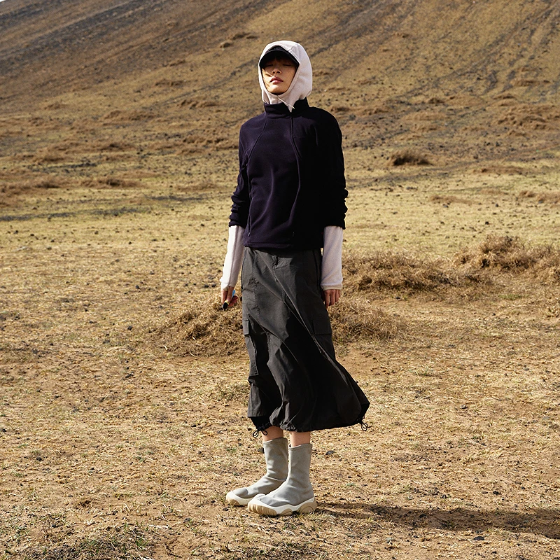 UPON PRO 都市线 秋季新品曜石黑Polartec立领抓绒上衣 U1FZ41421