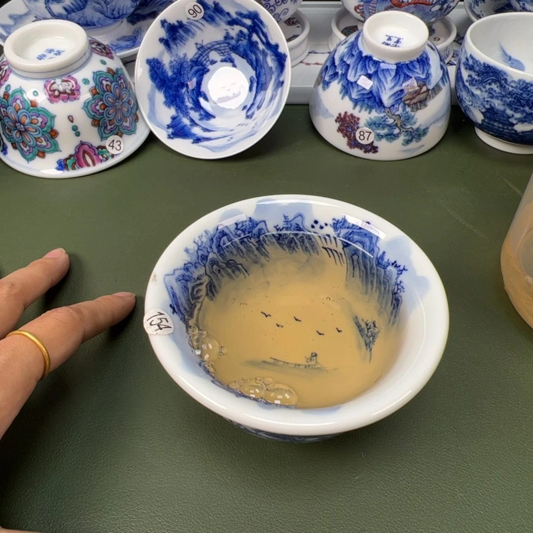 陶瓷景德镇纯手工纯手绘茶具木木154