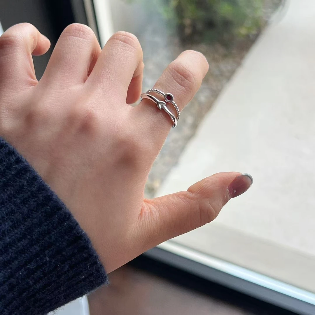 925银戒指 JIUJIU【红日叠戴戒指套组】气质时尚百搭复古小众0416