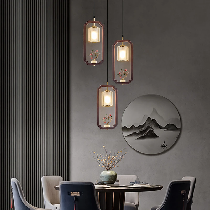 盛珊中式楼梯吊灯大气复式别墅酒店会所自建房创意旋转楼梯长吊灯