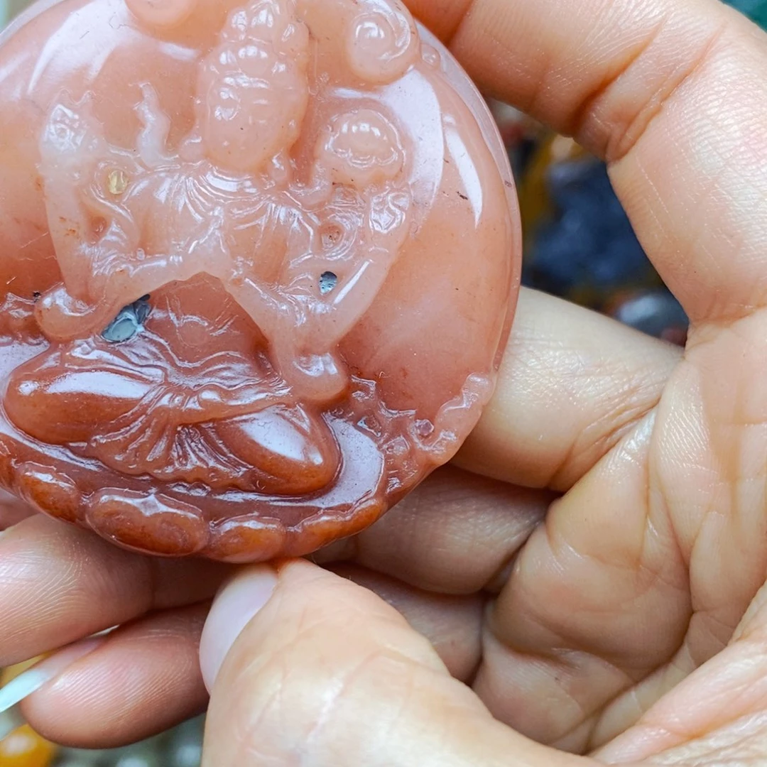 石英质玉（黄龙玉）未镶嵌项链