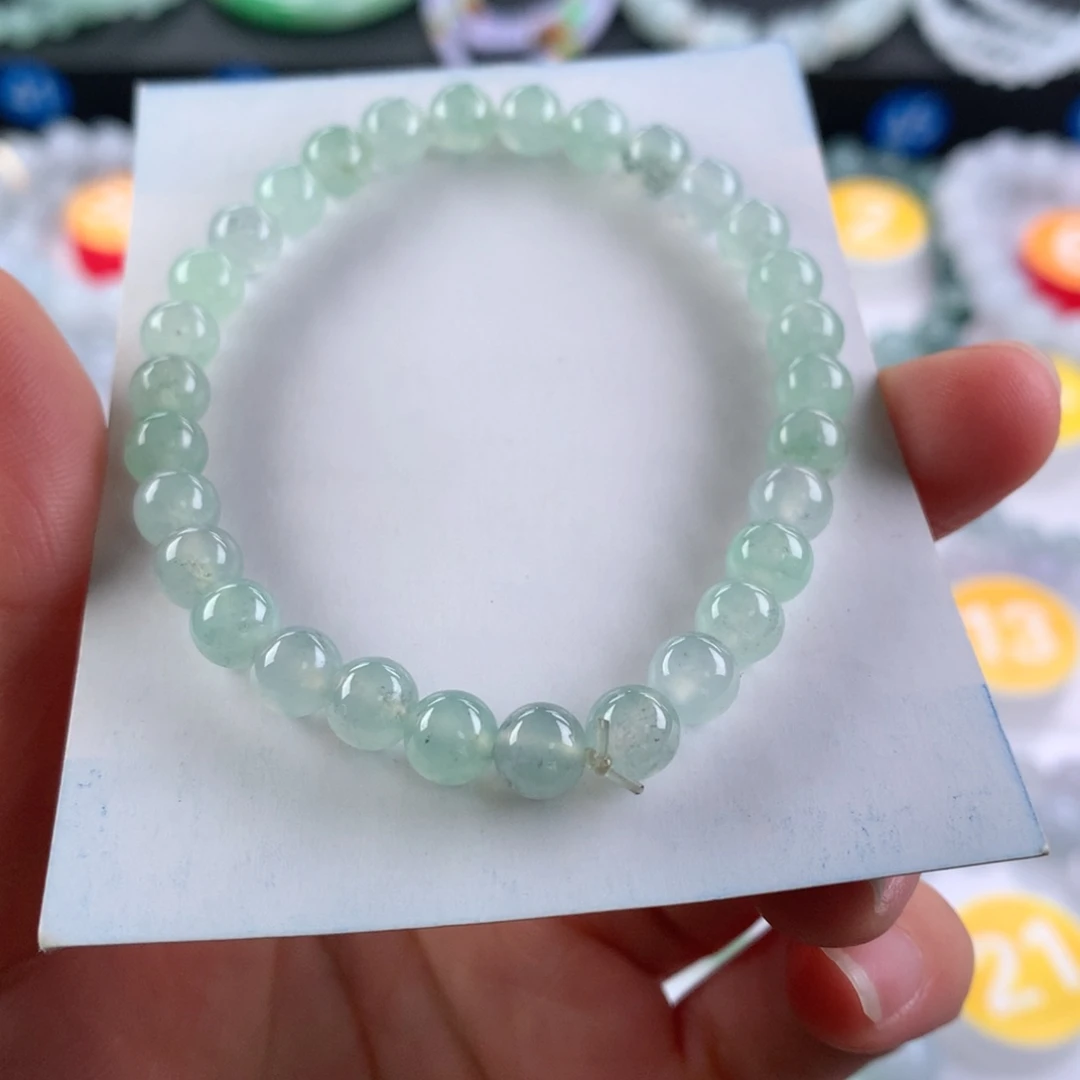 翡翠未镶嵌手链卡6.4