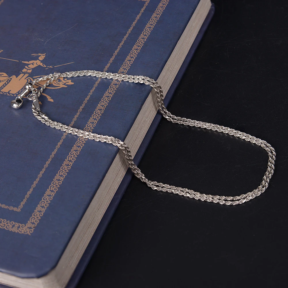 链子925银 【熊总夫妇】925银链素款时尚百搭麻花银链子