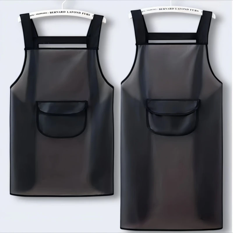 免洗TPU防水防油女围裙厨房家用水产店韩版日系可爱男围腰工作服