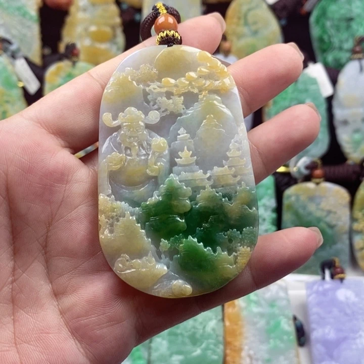 翡翠未镶嵌吊坠(不含链)