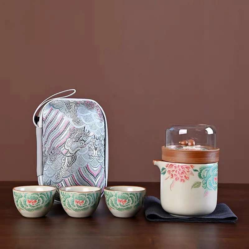 具旅行茶具车载户外陶瓷中式KK0829