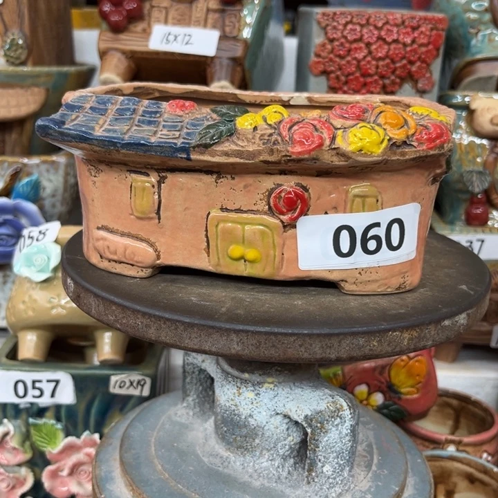 紫砂花盆粗陶材质多肉花盆