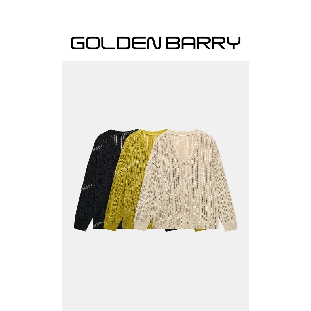 GOLDENBARRY|242284“苏丽的春天”时尚V领针织开衫