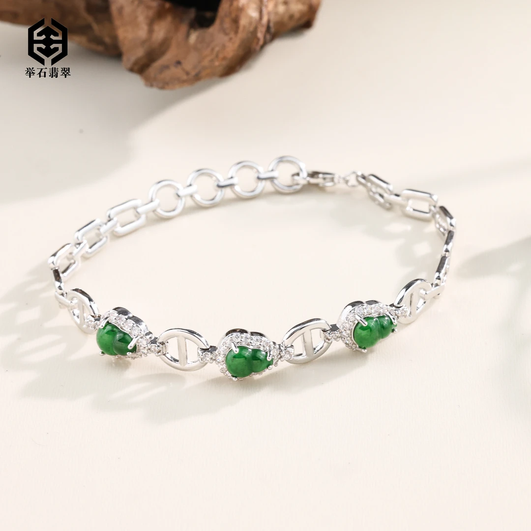 【举石臻品】TH1118-0127-33翡翠合金手链(一件/多样性发）X