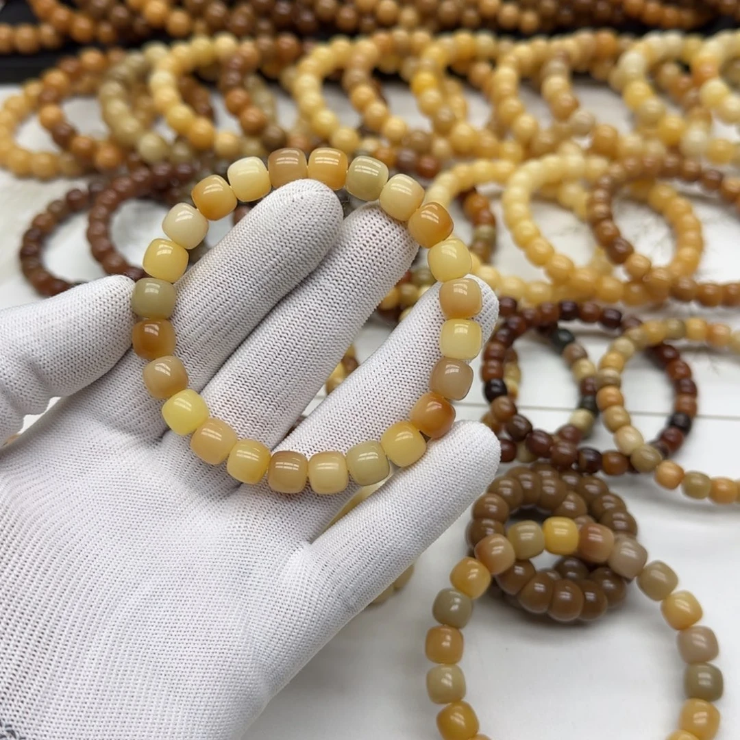 两***乐菩提根/象牙果手串9*10鬼工5年