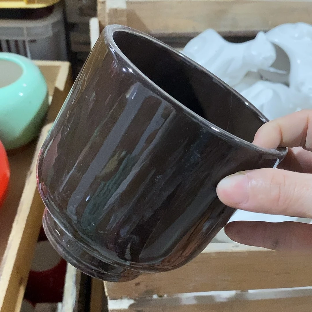 陶杯子陶盆有孔 瑕疵介意勿拍