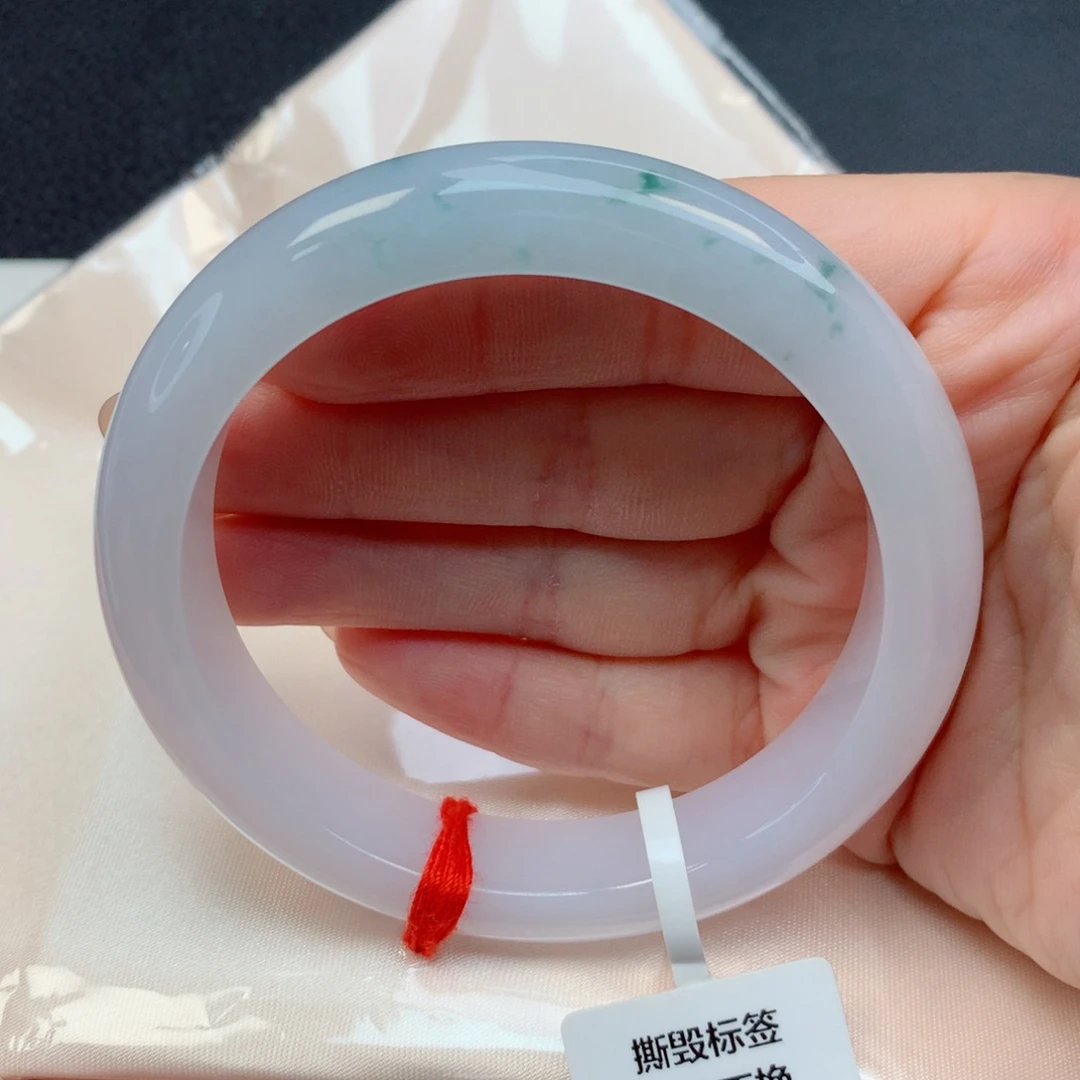 未镶嵌手镯翡翠58-59粉紫飘花