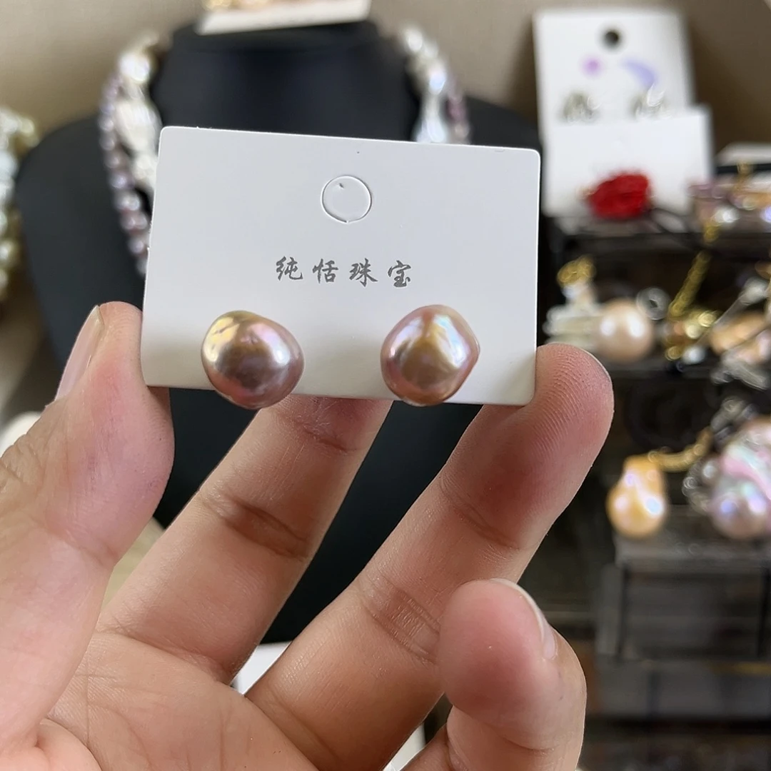 未镶嵌淡水珍珠耳饰【纯恬】