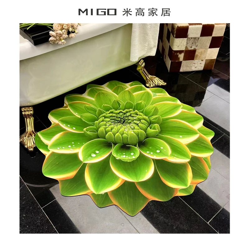 【米高家居】3D立体硅藻泥吸水防滑速干浴室厨房卫生间玄关擦脚垫