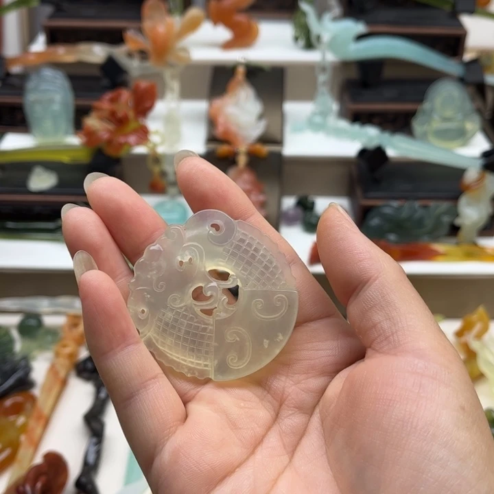 蛇纹石玉未镶嵌岫玉发簪