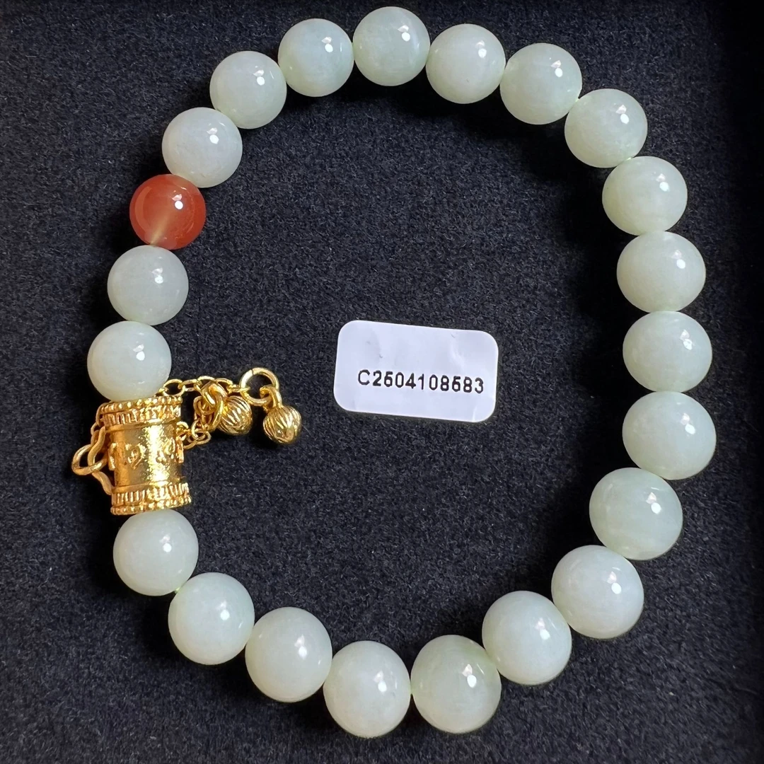 和田玉手串经典国风好运莲莲