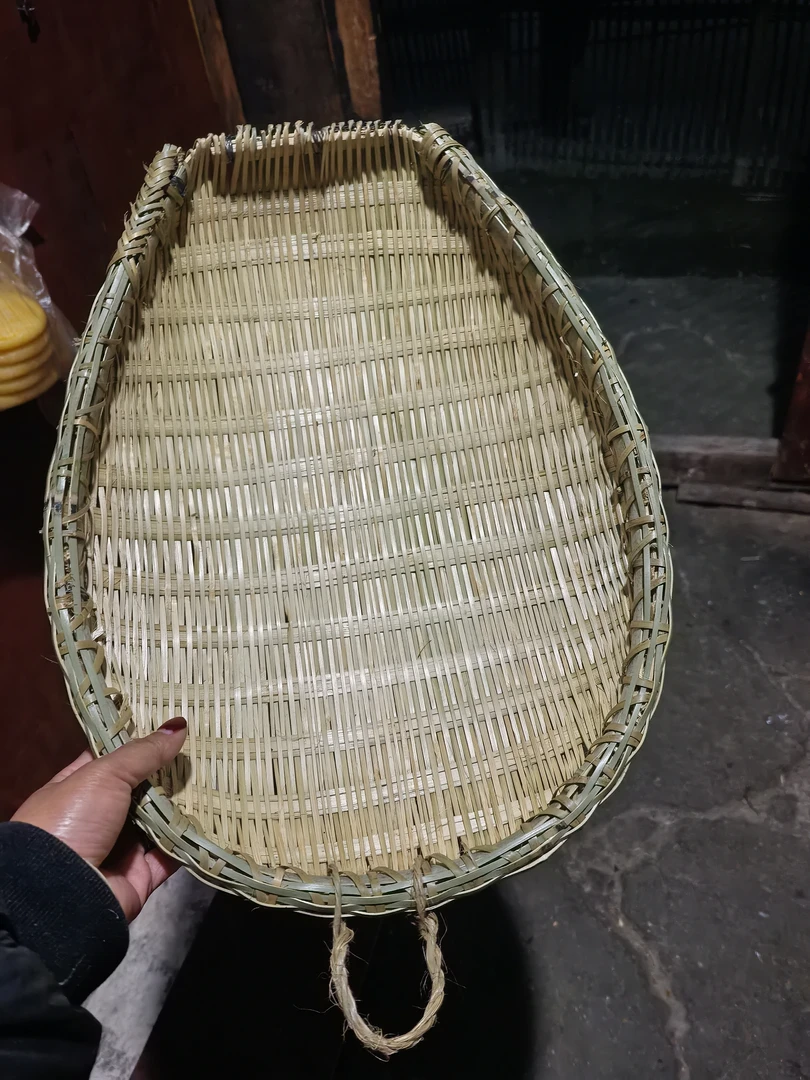 手工竹编筲箕家用洗菜沥水淘米晾晒收纳簸箕农家竹制品青篾耐用