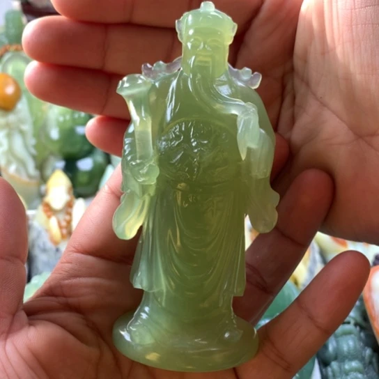 福***第蛇纹石玉未镶嵌岫玉手把件