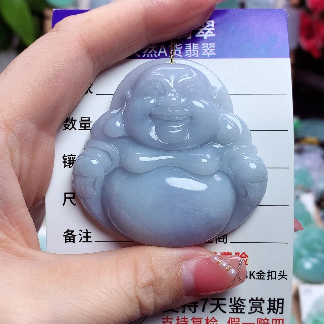 翡翠未镶嵌颈饰佛公40