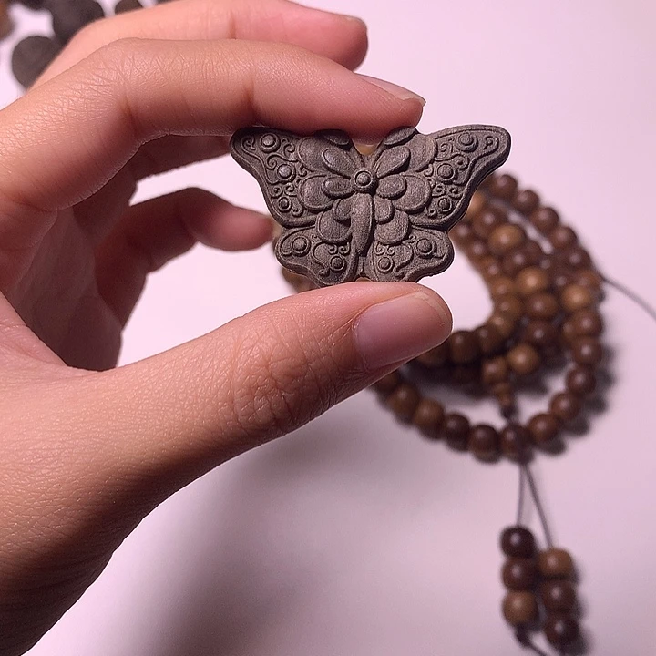 檀香木手串/手链檀香阴沉蝴蝶