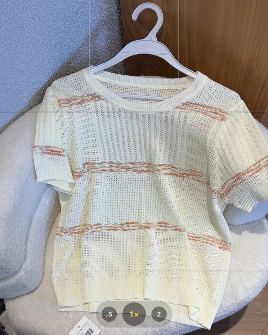 新疆包邮【25625】条纹针织短袖衫-衣长53