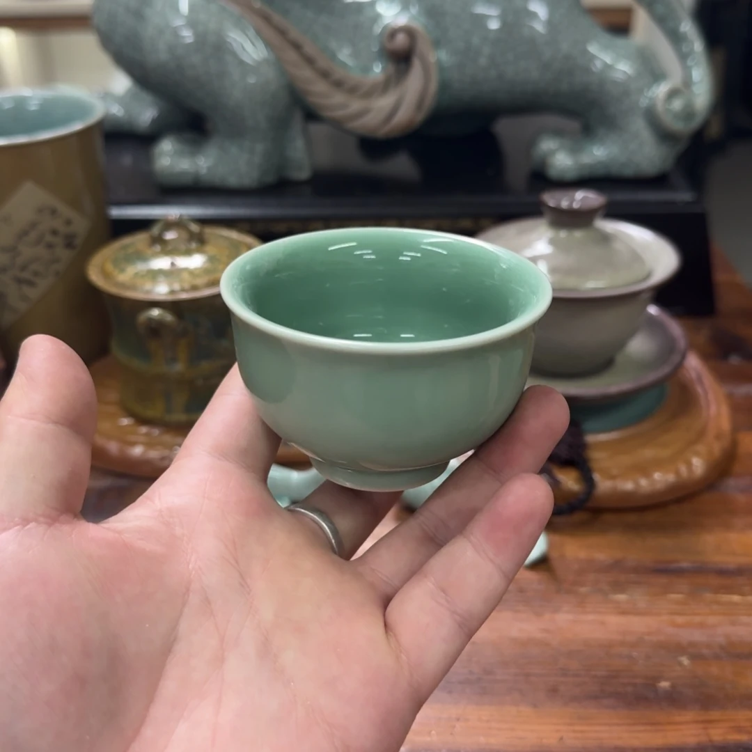 龙泉青瓷茶具微瑕9870