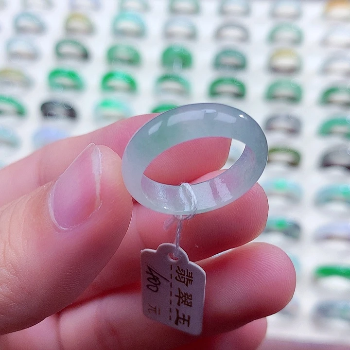 翡翠未镶嵌戒指17-18号