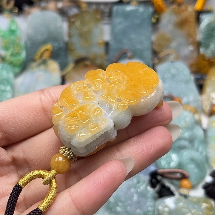 翡翠未镶嵌颈饰貔貅