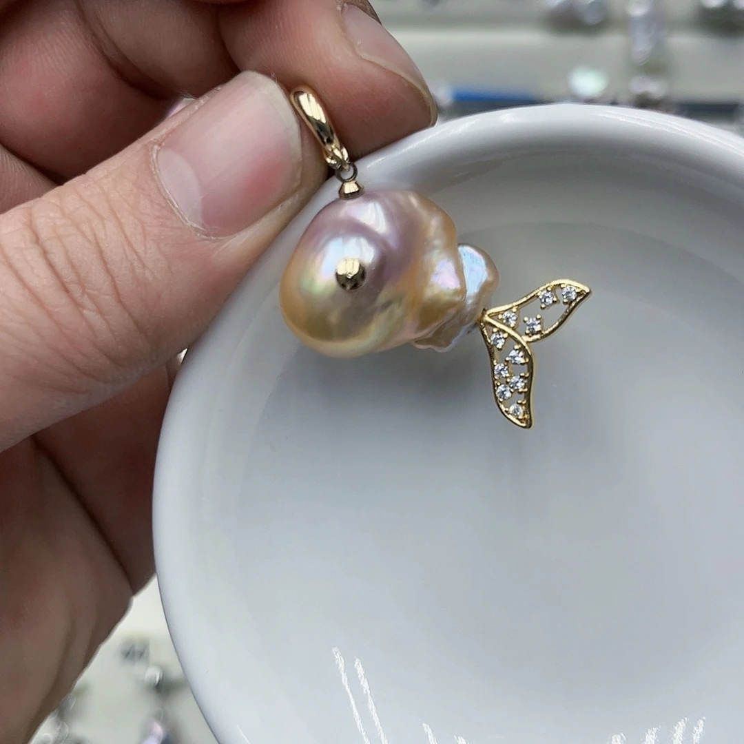 淡水珍珠吊坠(不含链)未镶嵌天***11