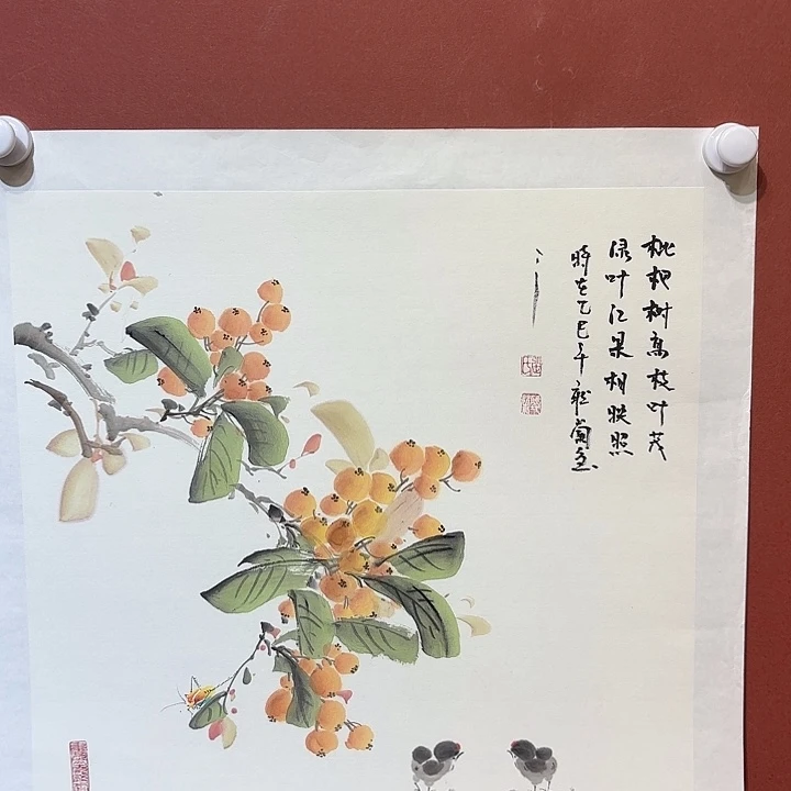 国画听兰老师花鸟